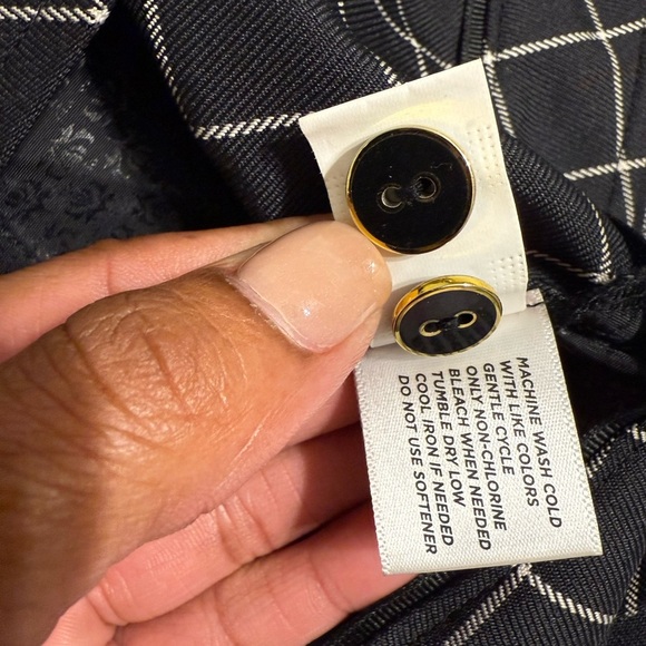 NWT Lady Hagen Black Checkered Pants Size 10 - Picture 9 of 11